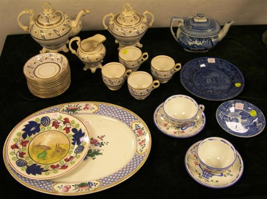 19th C partial porcelain tea service 10ecaf