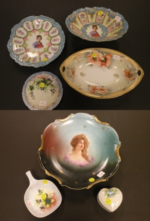 Porcelain including: hand painted