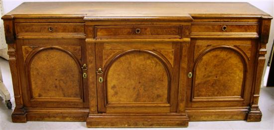 Victorian walnut cabinet  three