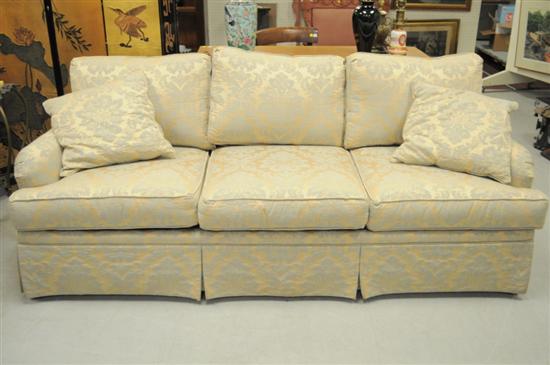 Three cushion sofa gold and silver 10ed07