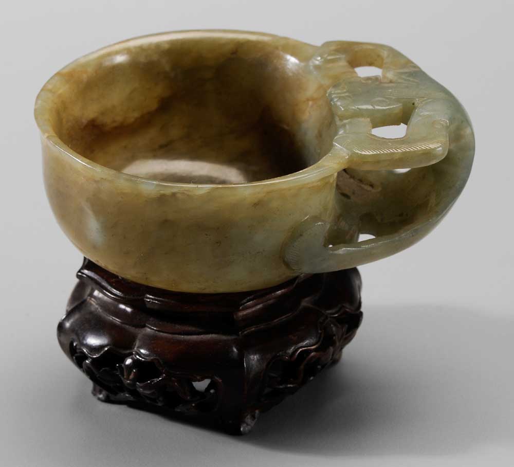 Jade Libation Cup Chinese grayish green 10ed28