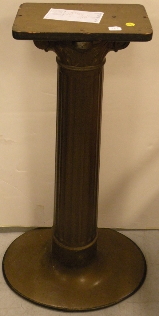 Cast iron Ionic capital pedestal  oval