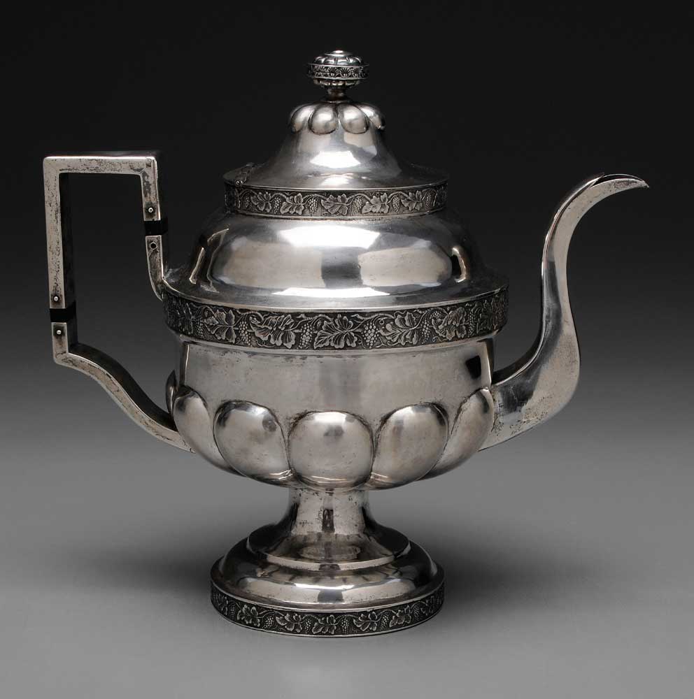 Charleston Coin Silver Teapot American  10ed8d