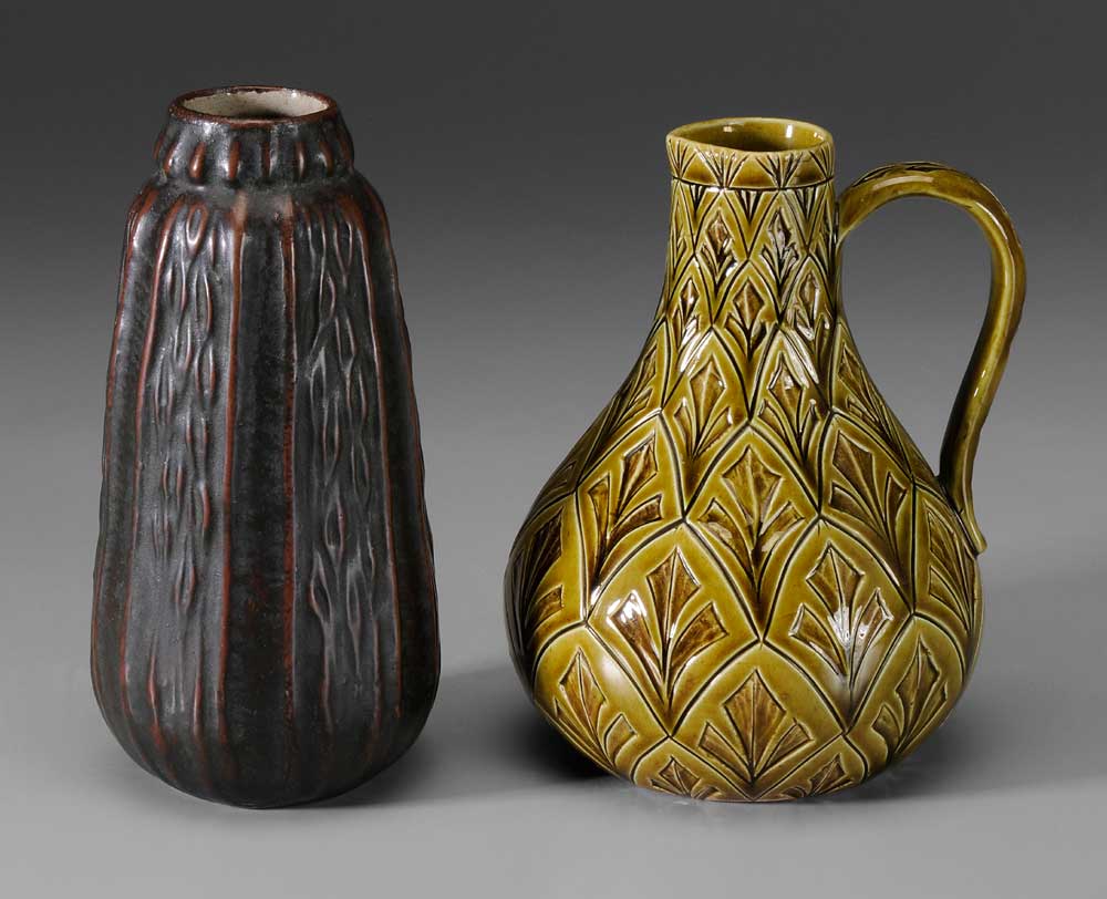 Two Art Pottery Vessels American,