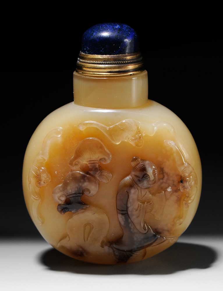 Agate Snuff Bottle Chinese 19th 10ee2a
