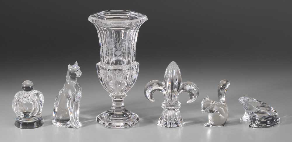 Six Pieces Clear Glass American  10ee6e