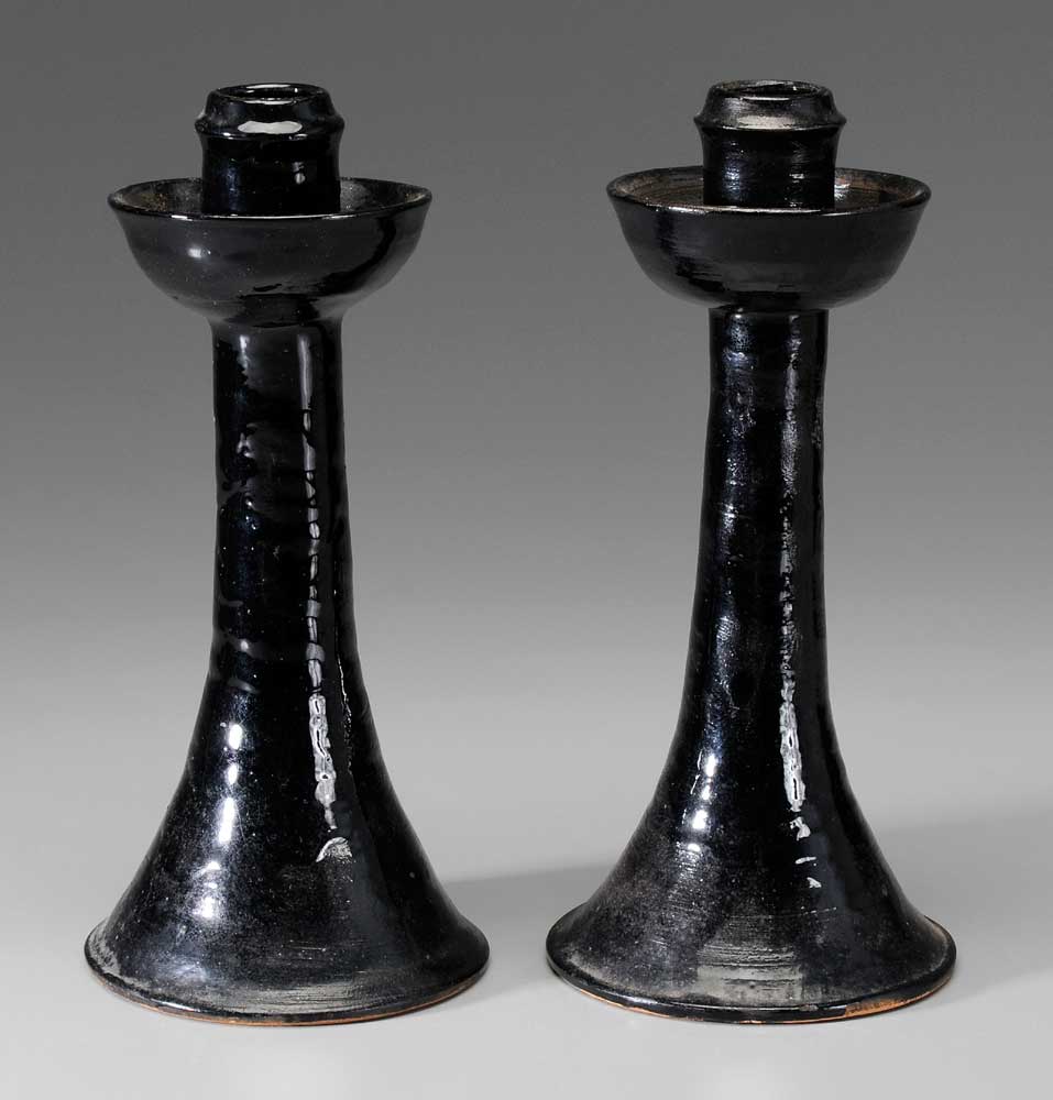 Pair Jugtown Candlesticks North