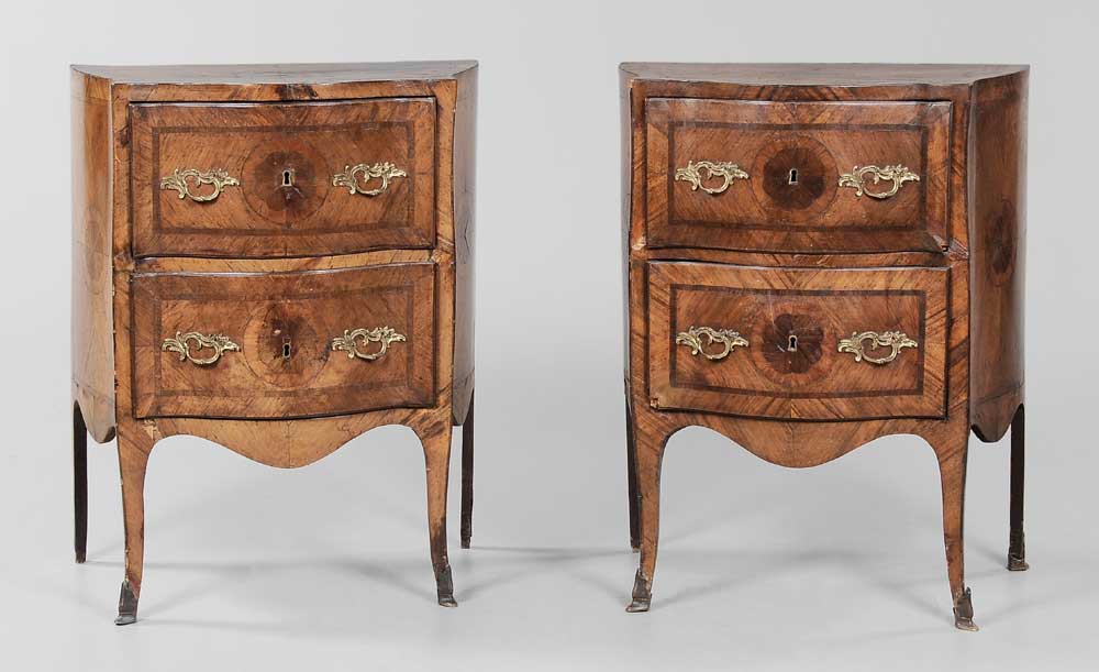 Pair Louis XV Petite Commodes French  10eee5