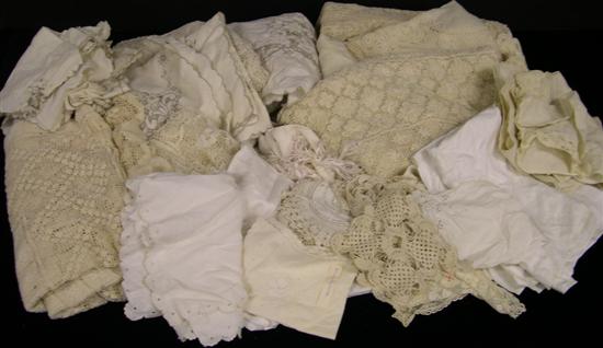 Collection of linens including