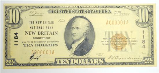 CURRENCY: $10 National Currency Note