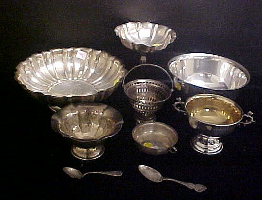 Sterling: large footed bowl with