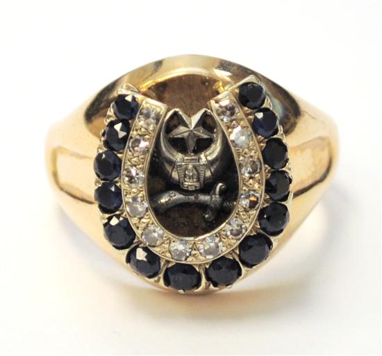 JEWELRY: 14k ring with Masonic