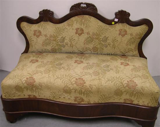 Diminutive 19th C Empire settee 10cbfa