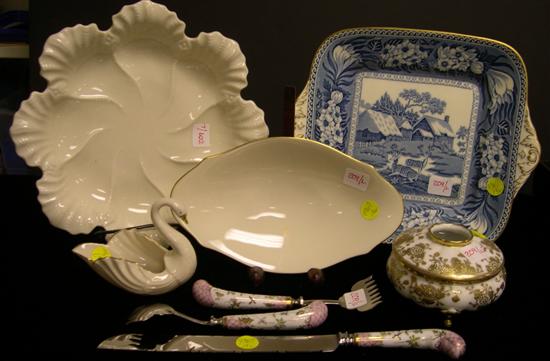 Wedgwood blue transfer and gilt small