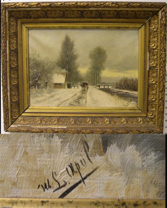 Late 19th C oil on canvas Continental 10cc17
