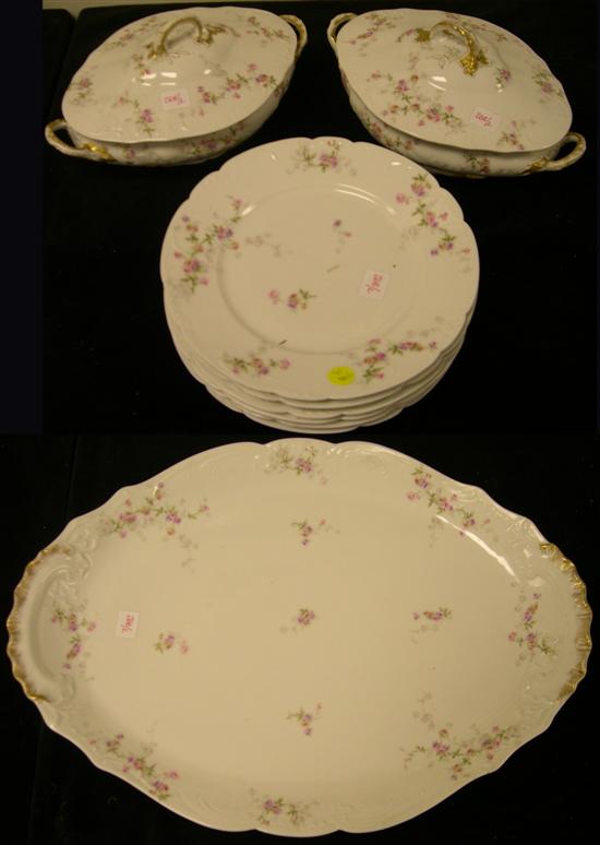 Haviland Limoges floral decorated porcelain