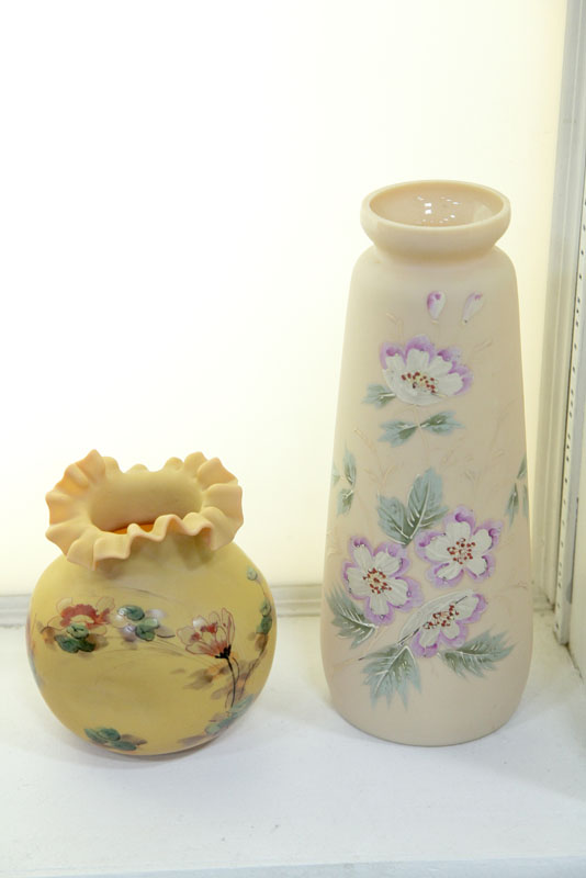 TWO ART GLASS VASES Both with 110351