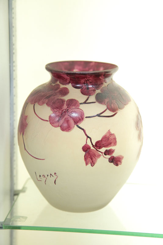 LEGRAS CAMEO GLASS VASE. Bulbous form