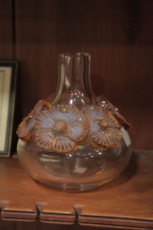 LALIQUE VASE Atossa pattern Clear 1103dc