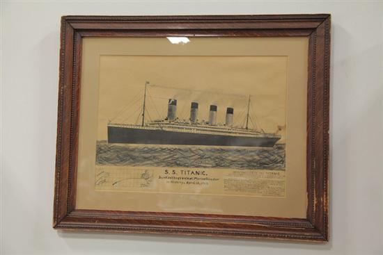 S.S. TITANIC ILLUSTRATION BY WILFRID