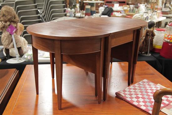CHILD'S SIZE BANQUET TABLE. Walnut