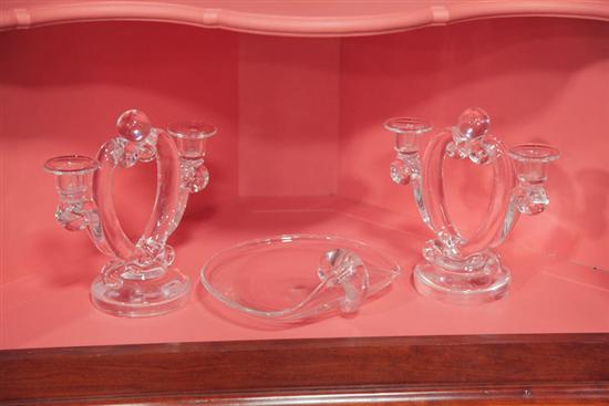 THREE PIECES OF STEUBEN CRYSTAL  11041a