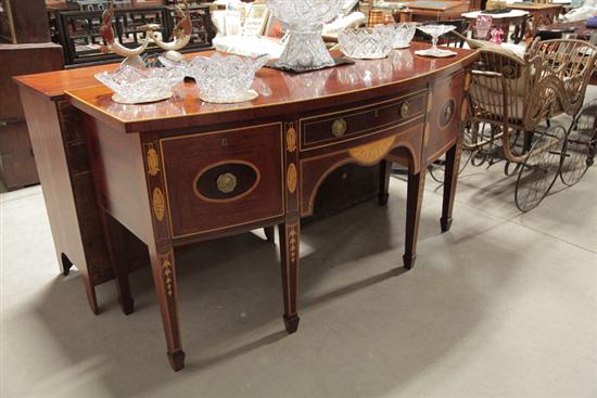 REPRODUCTION SIDEBOARD. Bow front