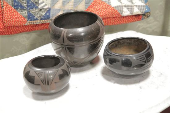 THREE PIECES OF INDIAN POTTERY  110444