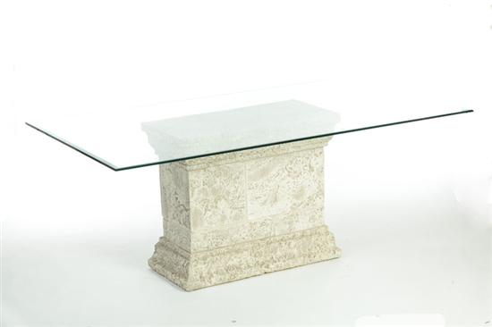 GLASS TOP TABLE. American  2nd