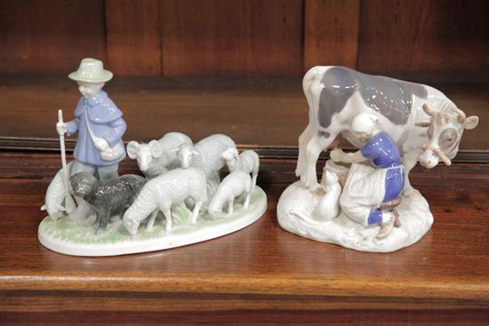 TWO PORCELAIN FIGURE GROUPS A 11046f