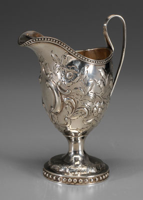 Coin Silver Pitcher probably American,
