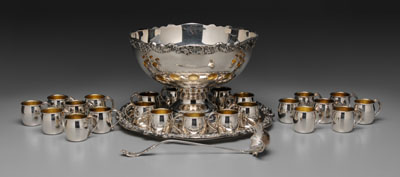 Silver Plated Punch Set punch bowl  110e2c