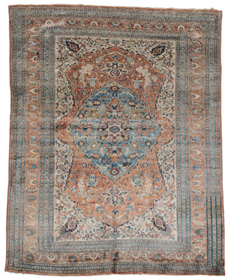 Silk Tabriz Rug Persian, early
