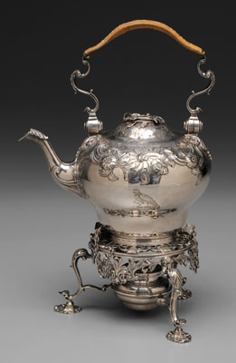 George II Silver Kettle on Stand 110e66