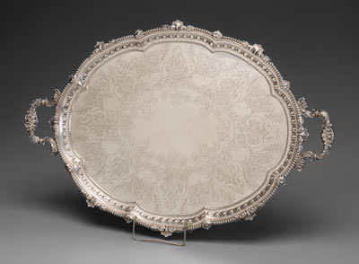 Silver-Plated Footed Tray 20th