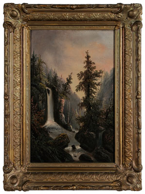 American School (19th century), Waterfall,