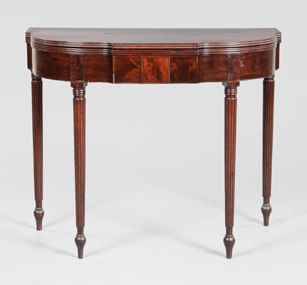 Federal Figured Mahogany Card Table 110ea5