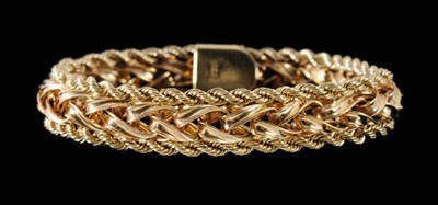 14 kt Yellow Gold Bracelet interlocking 110ea6