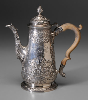 George II Silver Coffeepot London  110ee0