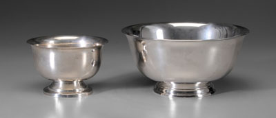 Two Revere Style Sterling Bowls mid