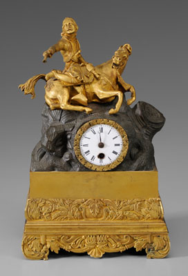 Bronze Dor Shelf Clock French  110f31