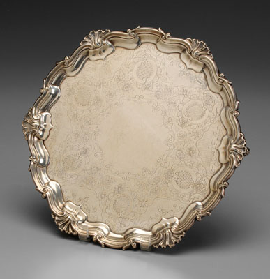 English Silver Tray early 20th 110f32