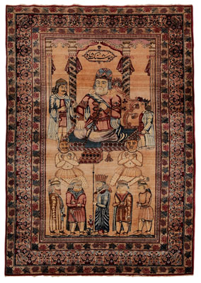 Pictorial Kashan Rug Persian early 110f44
