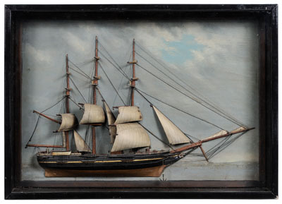 Nautical Diorama probably 19th century,