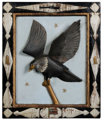 Folk Art Eagle Plaque American  110f90