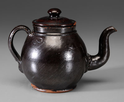 Redware Teapot 1825 possibly Pennsylvania  110fb9