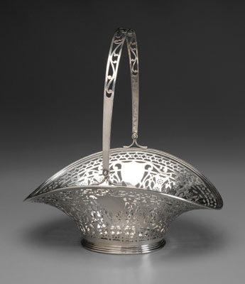 Sterling Basket 20th century, oval form
