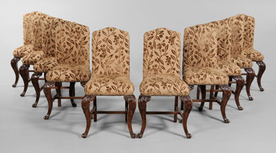 Set of Ten Mahogany Dining Chairs probably