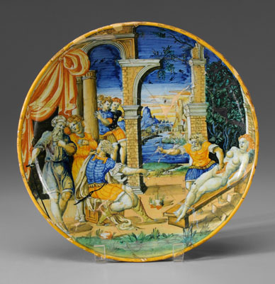 Majolica Footed Bowl Italian, 16th century,