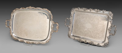 Two Silver-Plated Trays 20th century,